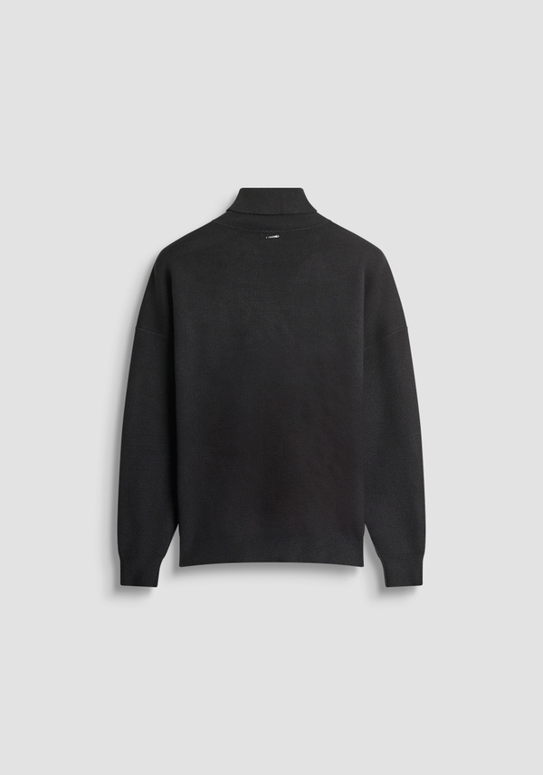 RELAXED FIT TURTLENECK SWEATER IN VISCOSE BLEND - Antony Morato Online Shop