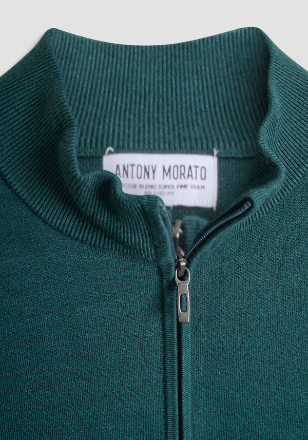 RELAXED FIT TURTLENECK SWEATER IN VISCOSE BLEND - Antony Morato Online Shop