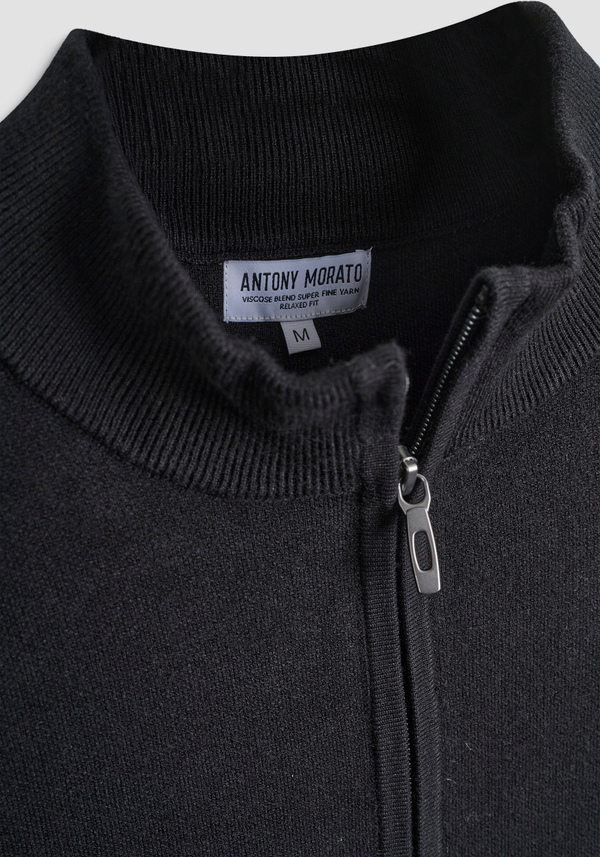 RELAXED FIT TURTLENECK SWEATER IN VISCOSE BLEND - Antony Morato Online Shop