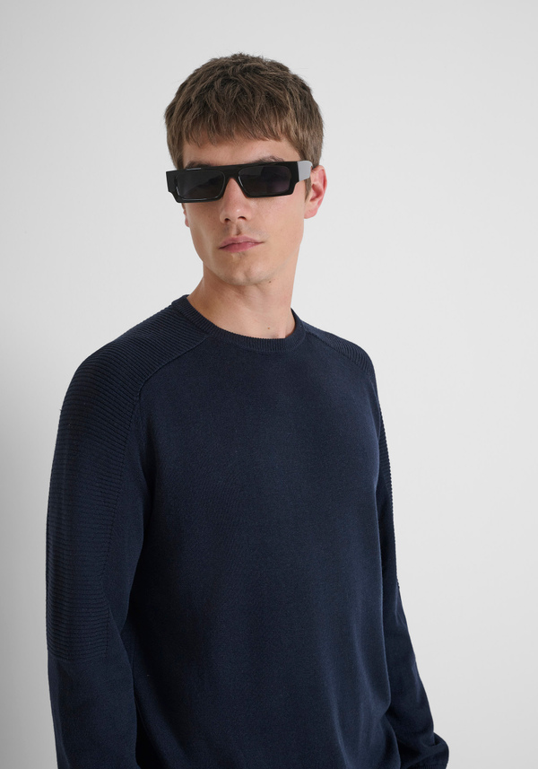 PULL COUPE REGULAR EN MÉLANGE DE LAINE MÉRINOS - Antony Morato Online Shop