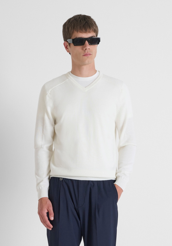 PULL COUPE REGULAR EN MÉLANGE DE LAINE MÉRINOS - Antony Morato Online Shop