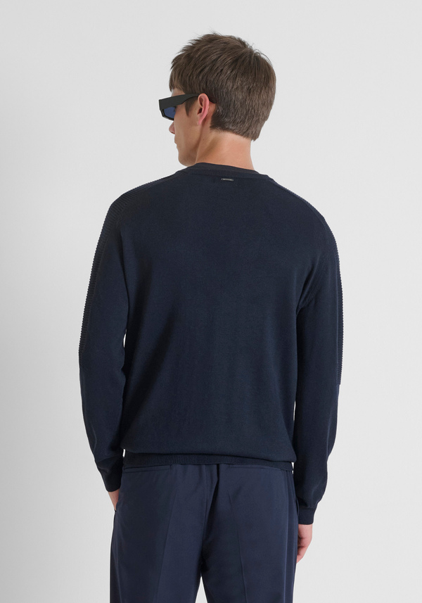 PULL COUPE REGULAR EN MÉLANGE DE LAINE MÉRINOS - Antony Morato Online Shop