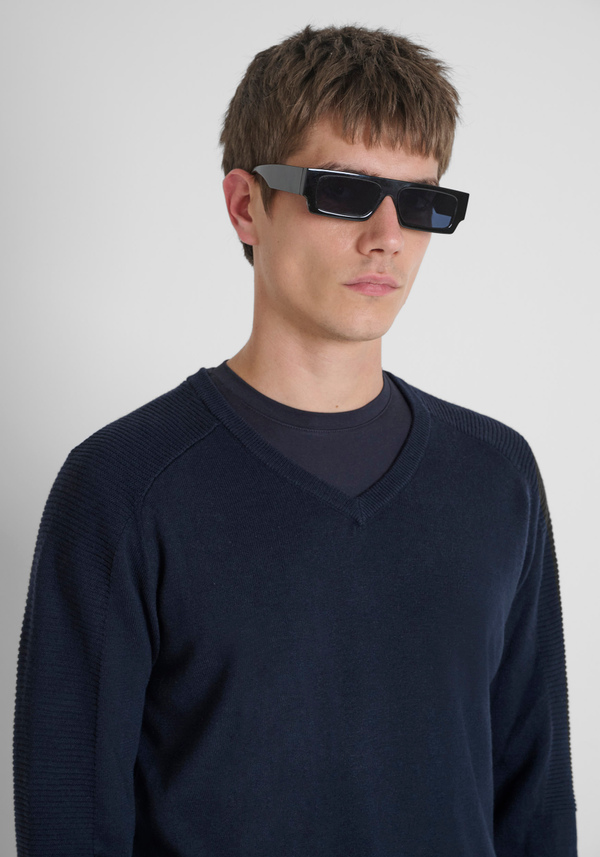 PULL COUPE REGULAR EN MÉLANGE DE LAINE MÉRINOS - Antony Morato Online Shop