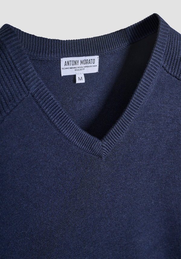 PULL COUPE REGULAR EN MÉLANGE DE LAINE MÉRINOS - Antony Morato Online Shop