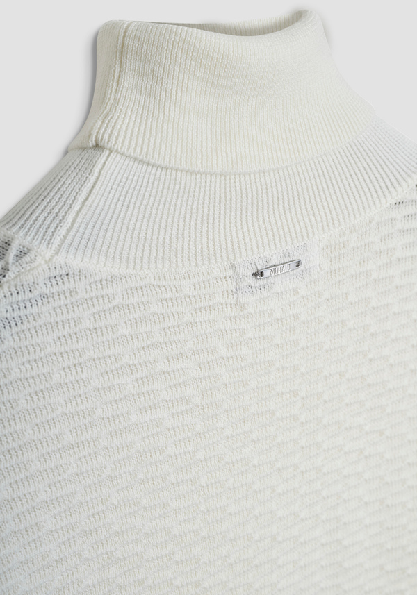 REGULAR FIT MERINO WOOL BLEND TURTLENECK JERSEY - Antony Morato Online Shop