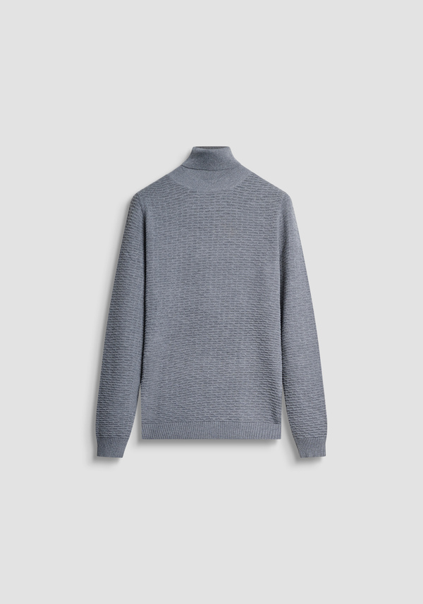 REGULAR FIT MERINO WOOL BLEND TURTLENECK JERSEY - Antony Morato Online Shop