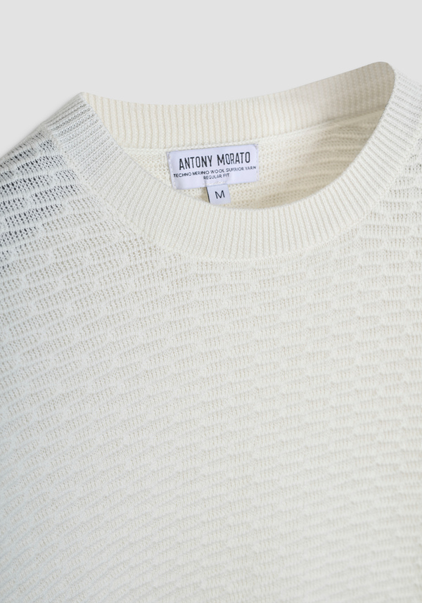 REGULAR FIT MERINO WOOL BLEND JERSEY - Antony Morato Online Shop