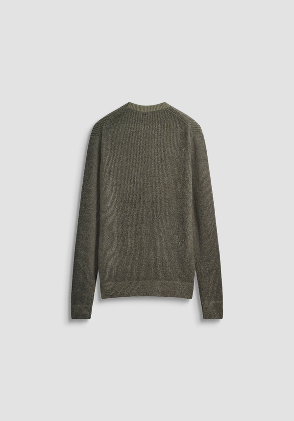 PULL COUPE REGULAR EN MÉLANGE DE LAINE ET DE MOHAIR TRAVAILLÉ - Antony Morato Online Shop