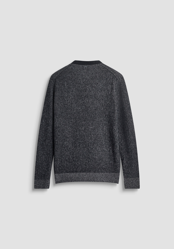 PULL COUPE REGULAR EN MÉLANGE DE LAINE ET DE MOHAIR TRAVAILLÉ - Antony Morato Online Shop