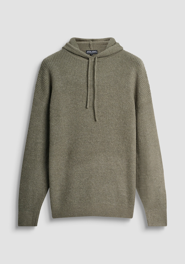 PULL À CAPUCHE COUPE REGULAR EN MÉLANGE DE LAINE ET DE MOHAIR - Antony Morato Online Shop
