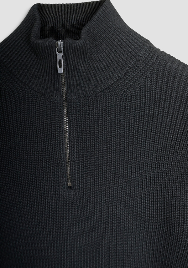 REGULAR FIT MERINO WOOL BLEND KNITTED JERSEY WITH ZIP - Antony Morato Online Shop