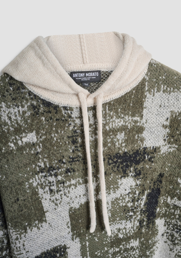 RELAXED FIT HOODIE IN WARM YARN - Antony Morato Online Shop