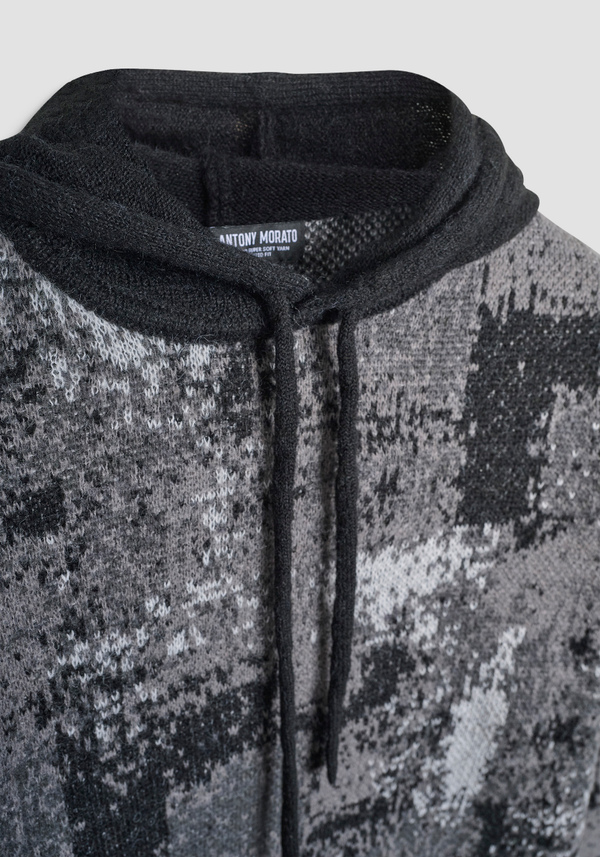 RELAXED FIT HOODIE IN WARM YARN - Antony Morato Online Shop