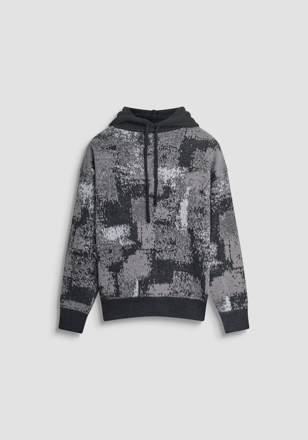 RELAXED FIT HOODIE IN WARM YARN - Antony Morato Online Shop