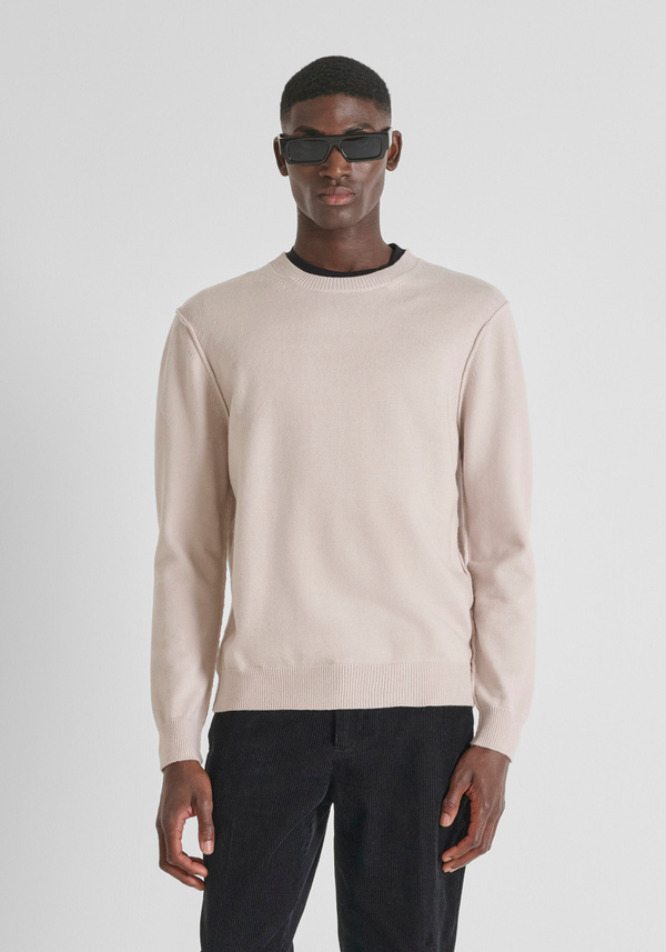 PULL COUPE REGULAR EN MÉLANGE DE VISCOSE - Antony Morato Online Shop