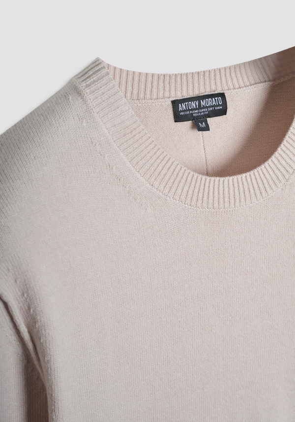 PULL COUPE REGULAR EN MÉLANGE DE VISCOSE - Antony Morato Online Shop