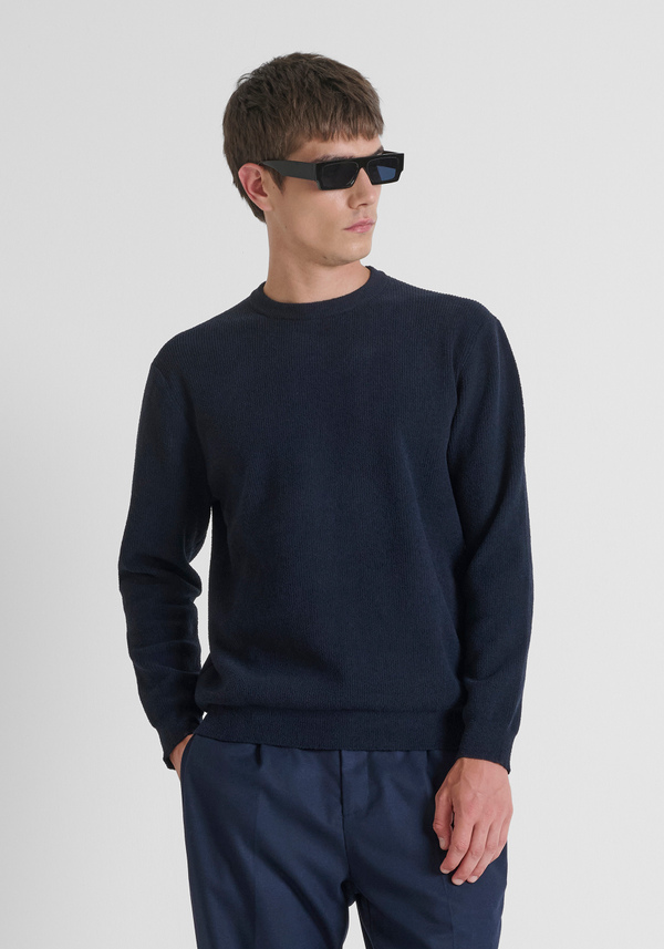 REGULAR FIT SUPER SOFT YARN JERSEY - Antony Morato Online Shop