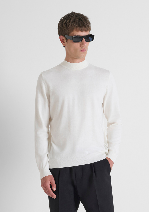REGULAR FIT SWEATER IN WOOL AND CASHMERE BLEND - Antony Morato Online Shop