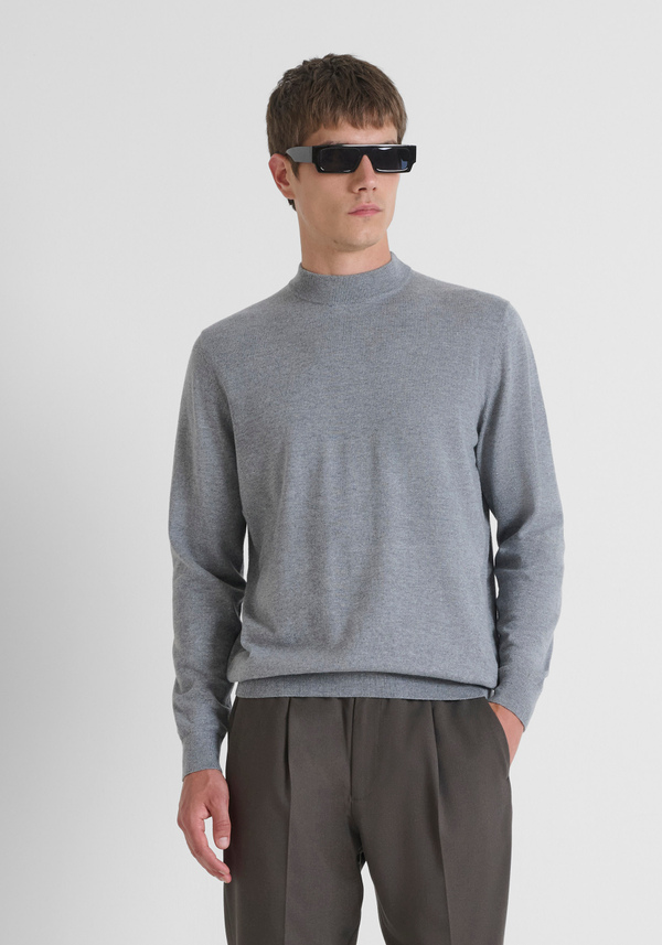REGULAR FIT SWEATER IN WOOL AND CASHMERE BLEND - Antony Morato Online Shop