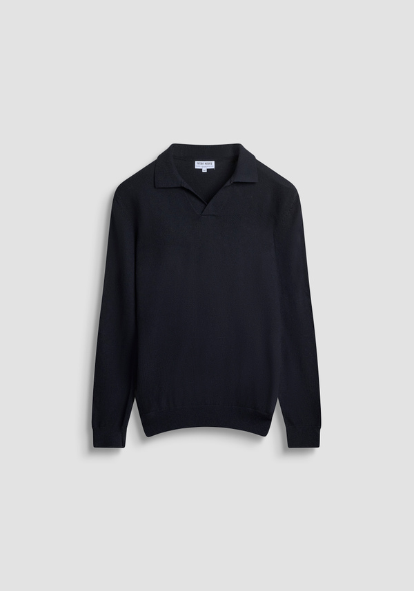 REGULAR FIT WOOL AND CASHMERE BLEND SWEATER WITH COLLAR - Antony Morato Online Shop