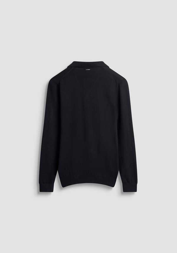 REGULAR FIT WOOL AND CASHMERE BLEND SWEATER WITH COLLAR - Antony Morato Online Shop