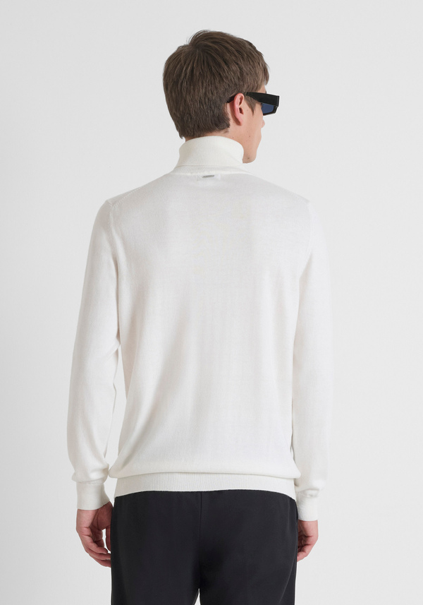 REGULAR FIT WOOL AND CASHMERE BLEND SWEATER WITH COLLAR - Antony Morato Online Shop
