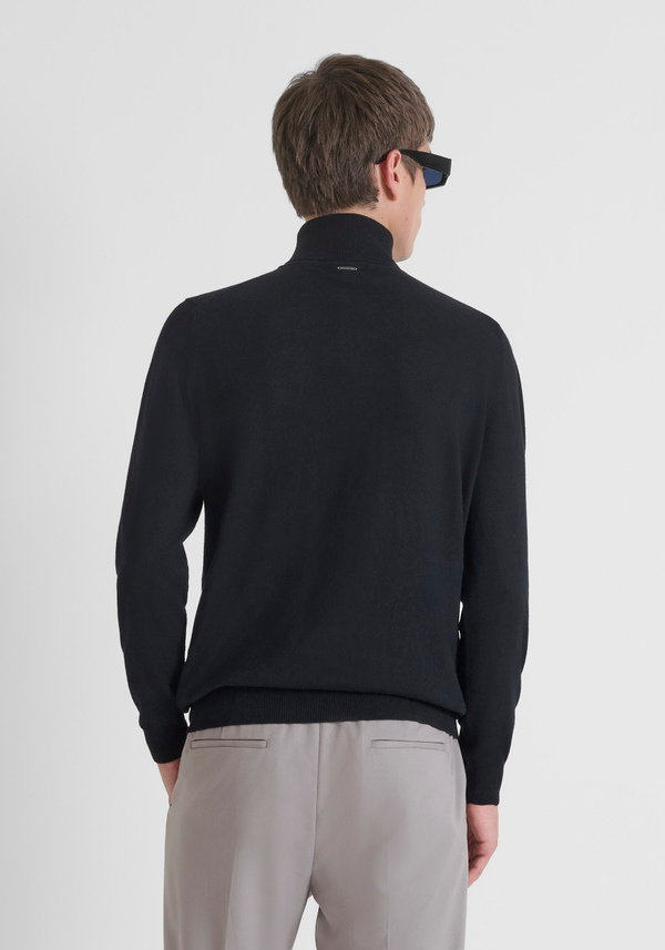 REGULAR FIT WOOL AND CASHMERE BLEND SWEATER WITH COLLAR - Antony Morato Online Shop