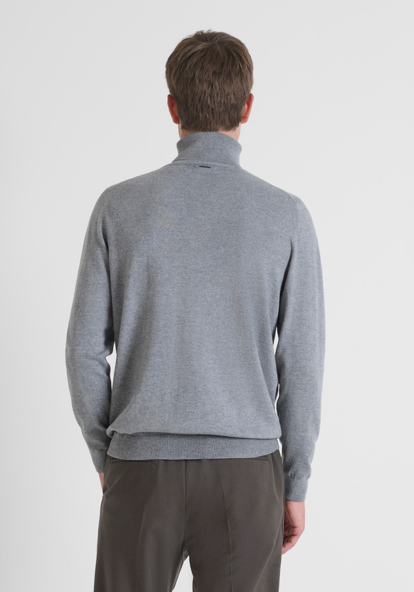 REGULAR FIT WOOL AND CASHMERE BLEND SWEATER WITH COLLAR - Antony Morato Online Shop