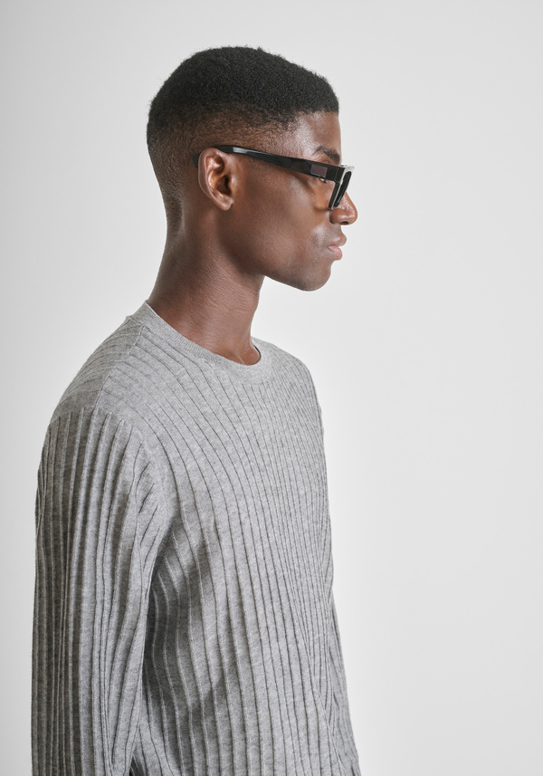 REGULAR FIT SWEATER IN WOOL BLEND - Antony Morato Online Shop