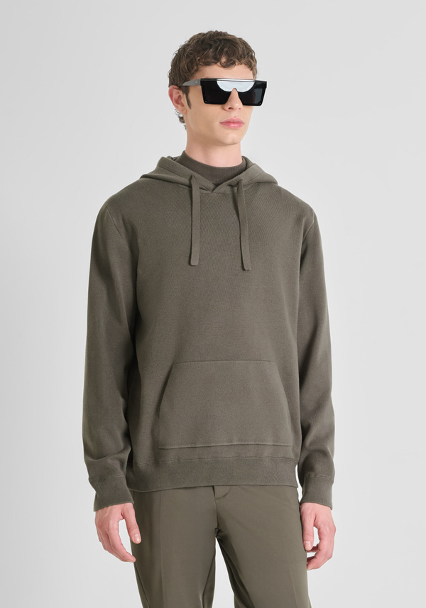 HOODIE COUPE RELAXED EN MÉLANGE DE COTON DOUX AU TOUCHER - Antony Morato Online Shop