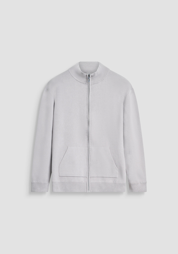 RELAXED FIT-PULLOVER MIT REISSVERSCHLUSS AUS WEICHEM BAUMWOLLGEMISCH - Antony Morato Online Shop