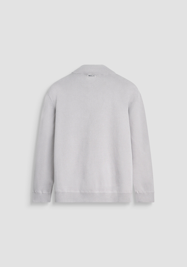 RELAXED FIT-PULLOVER MIT REISSVERSCHLUSS AUS WEICHEM BAUMWOLLGEMISCH - Antony Morato Online Shop