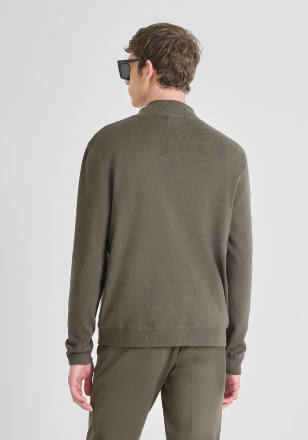 RELAXED FIT-PULLOVER MIT REISSVERSCHLUSS AUS WEICHEM BAUMWOLLGEMISCH - Antony Morato Online Shop
