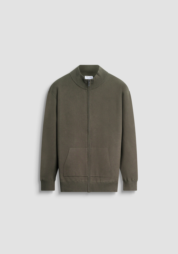 RELAXED FIT-PULLOVER MIT REISSVERSCHLUSS AUS WEICHEM BAUMWOLLGEMISCH - Antony Morato Online Shop