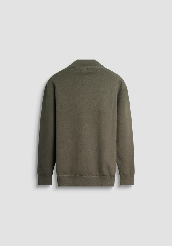 RELAXED FIT-PULLOVER MIT REISSVERSCHLUSS AUS WEICHEM BAUMWOLLGEMISCH - Antony Morato Online Shop