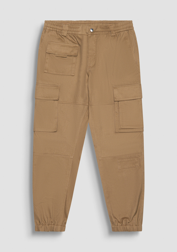 CARGOHOSE „DYLAN“ REGULAR FIT BEIGE AUS VISKOSE-MISCHGEWEBE - Antony Morato Online Shop