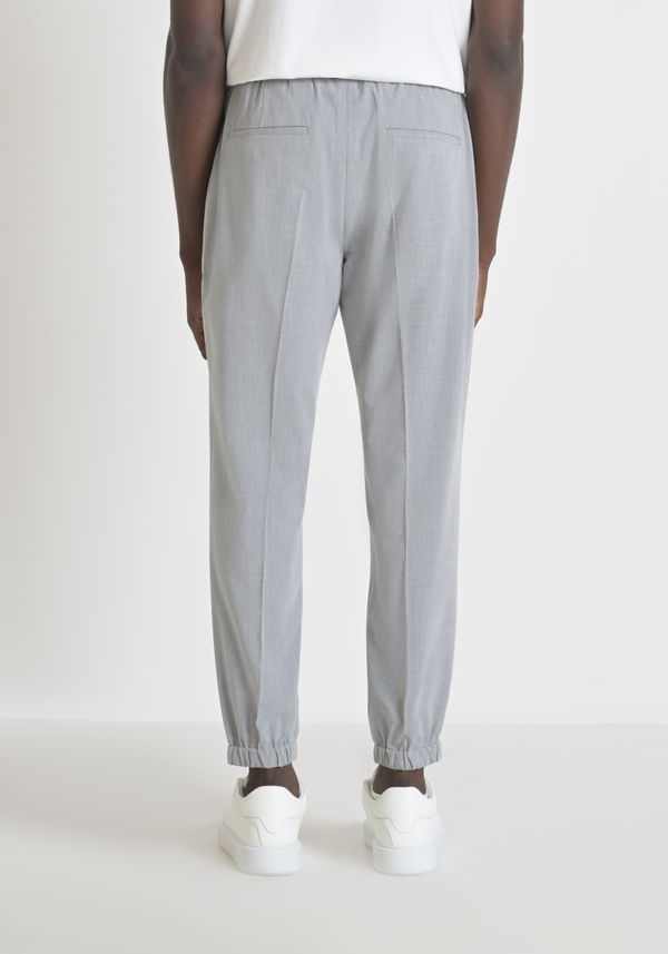 "NATE" REGULAR FIT TROUSERS IN ELASTIC VISCOSE BLEND - Antony Morato Online Shop