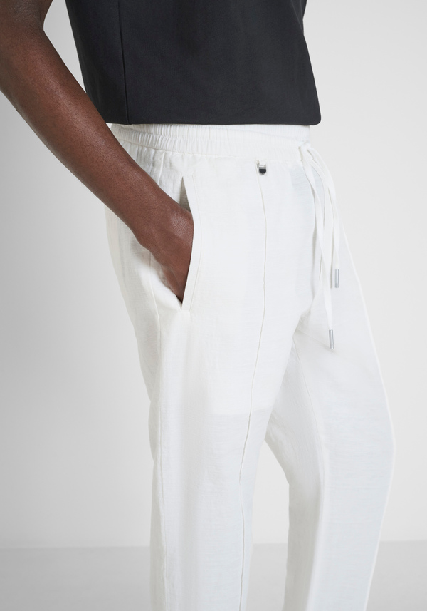 PANTALON REGULAR FIT « NATE » EN COTON MÉLANGÉ À DU LIN - Antony Morato Online Shop