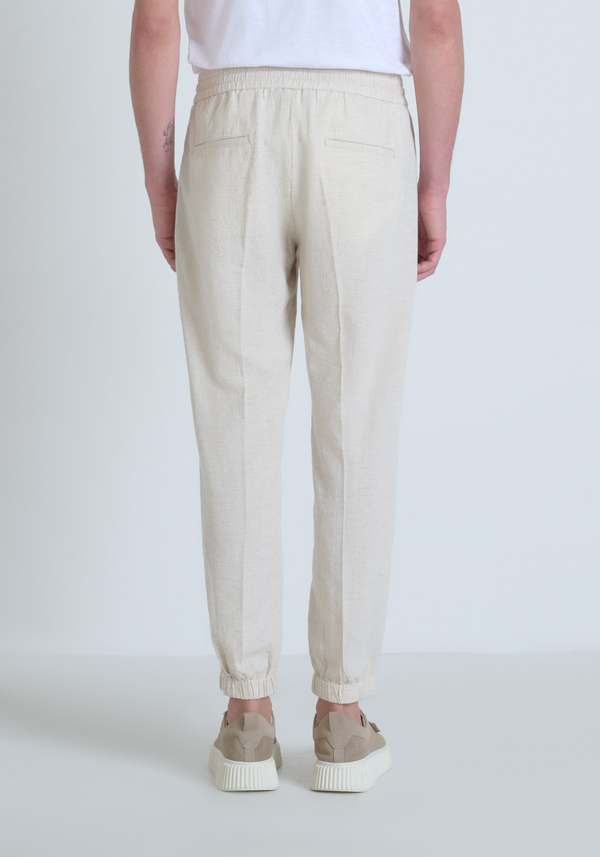PANTALON REGULAR FIT « NATE » EN COTON MÉLANGÉ À DU LIN - Antony Morato Online Shop
