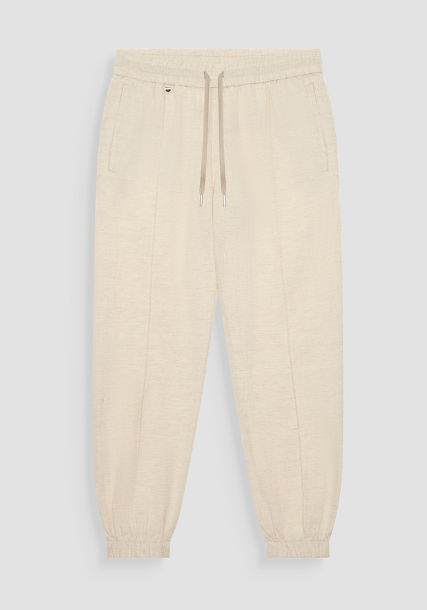 PANTALON REGULAR FIT « NATE » EN COTON MÉLANGÉ À DU LIN - Antony Morato Online Shop