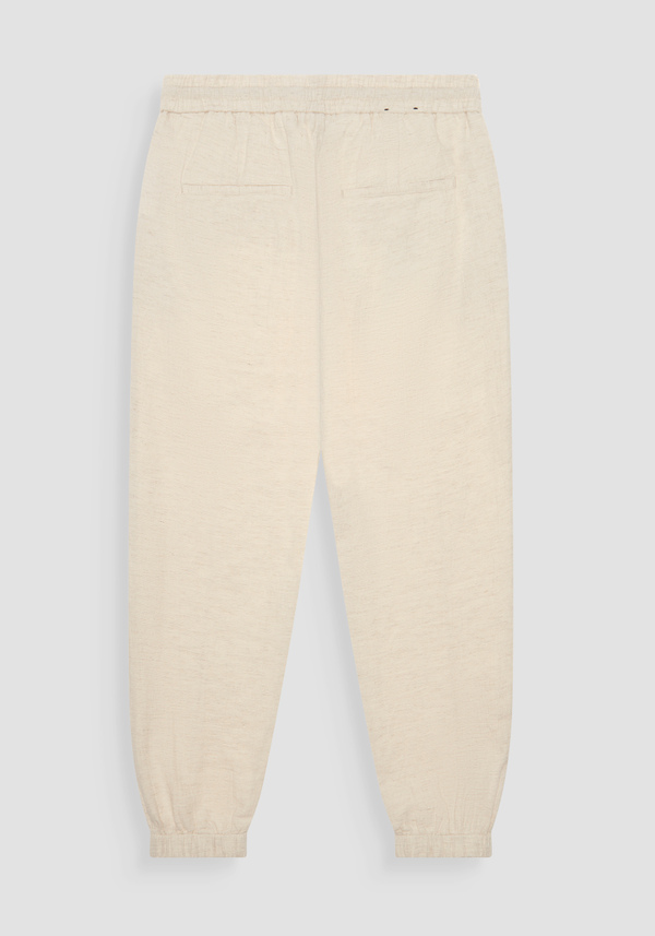 PANTALON REGULAR FIT « NATE » EN COTON MÉLANGÉ À DU LIN - Antony Morato Online Shop