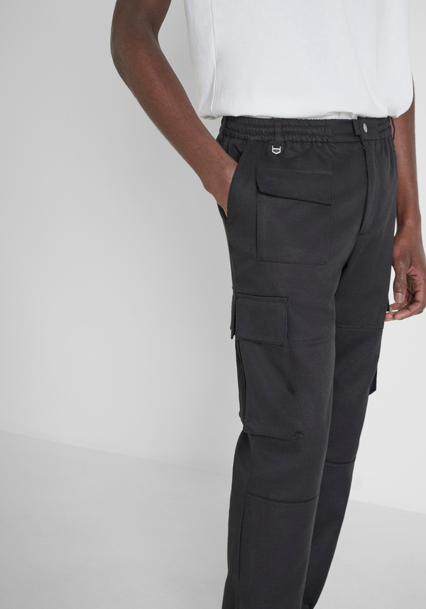 "DYLAN" REGULAR FIT COTTON BLEND CARGO TROUSERS - Antony Morato Online Shop