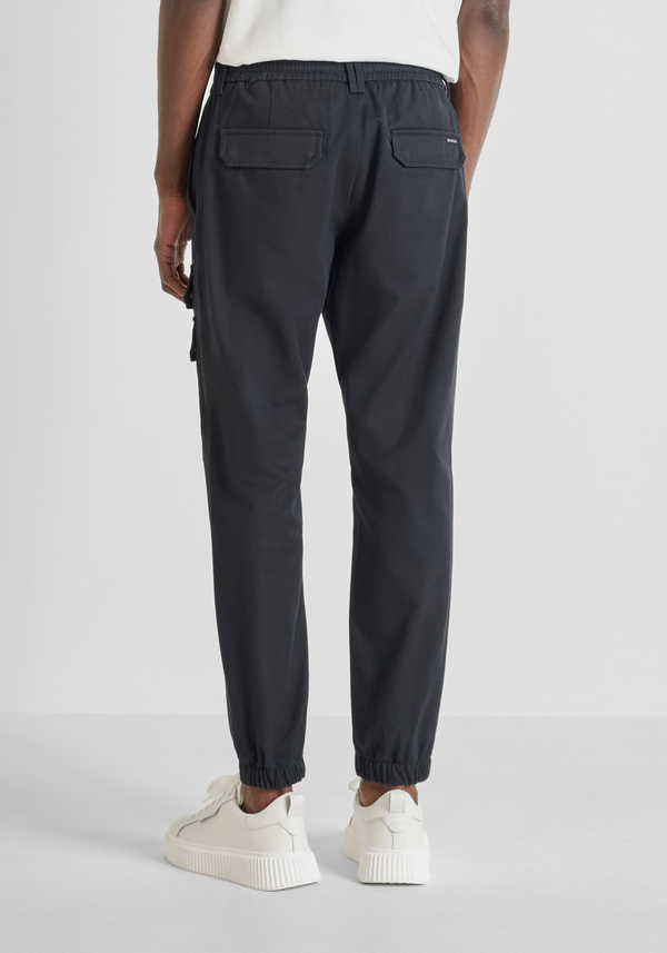 PANTALÓN REGULAR FIT "GLEN" EN MEZCLA ALGODÓN CON LOGO - Antony Morato Online Shop