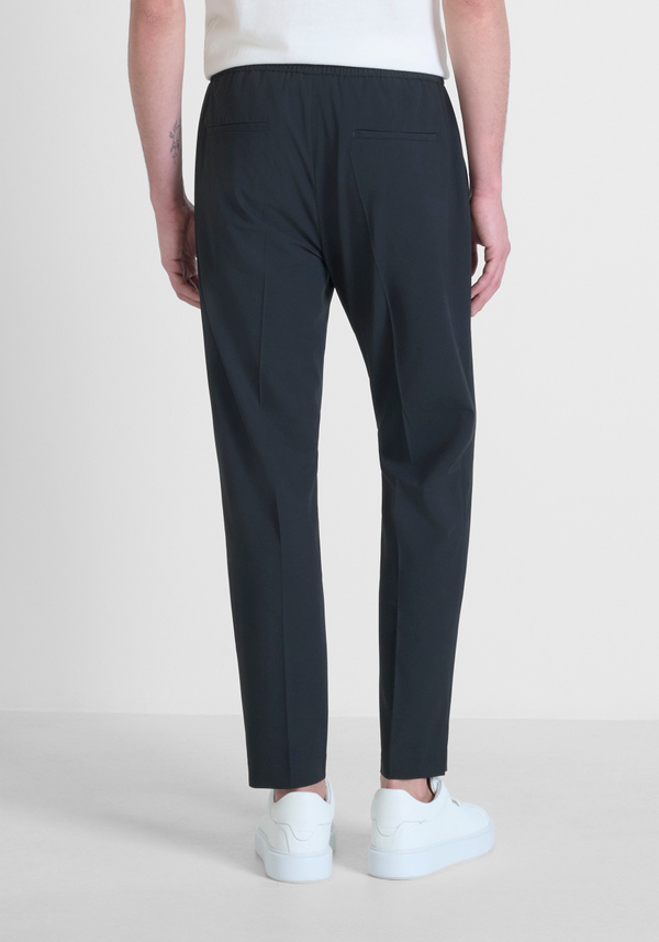 "NEIL" VISCOSE BLEND REGULAR FIT TROUSERS WITH DRAWSTRING - Antony Morato Online Shop