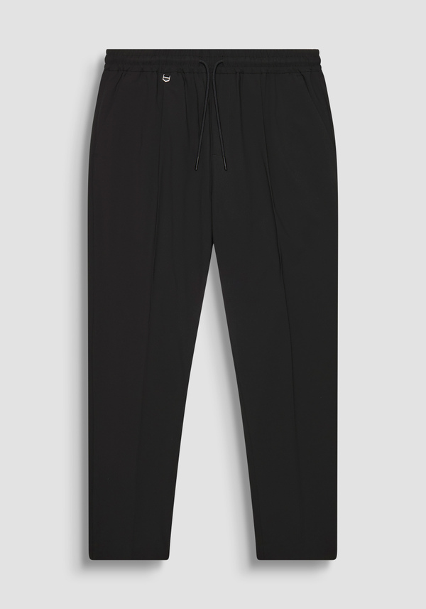"NEIL" VISCOSE BLEND REGULAR FIT TROUSERS WITH DRAWSTRING - Antony Morato Online Shop