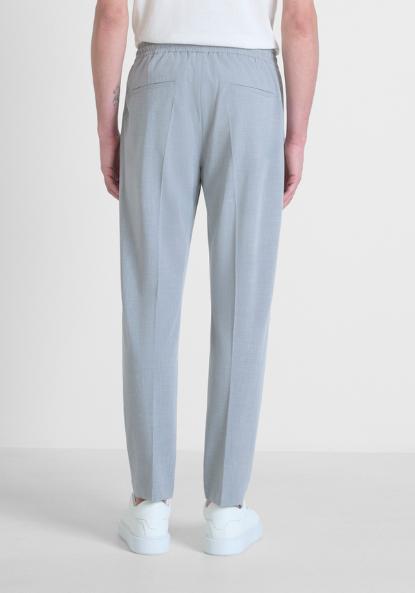 "NEIL" VISCOSE BLEND REGULAR FIT TROUSERS WITH DRAWSTRING - Antony Morato Online Shop
