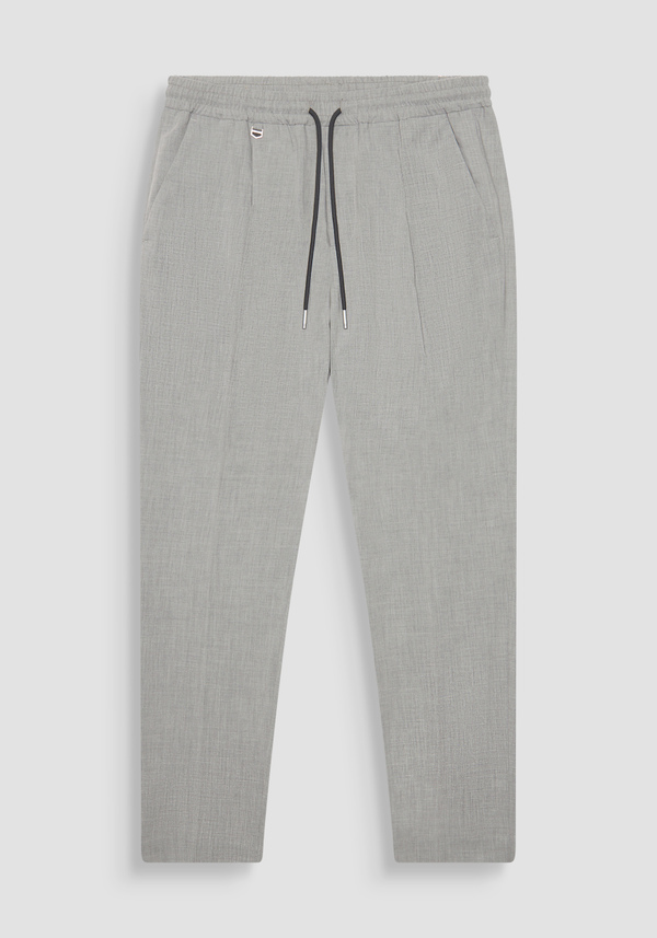 "NEIL" VISCOSE BLEND REGULAR FIT TROUSERS WITH DRAWSTRING - Antony Morato Online Shop