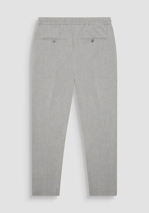 "NEIL" VISCOSE BLEND REGULAR FIT TROUSERS WITH DRAWSTRING - Antony Morato Online Shop