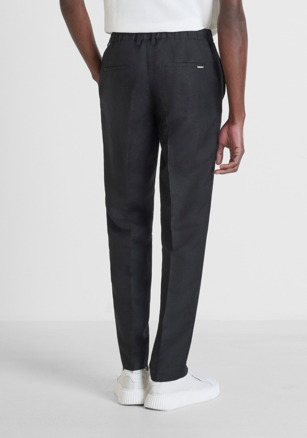 TROUSERS RELAXED FIT "EVAN" IN LINEN VISCOSE BLEND - Antony Morato Online Shop