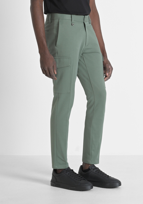 "BJORN" COTTON BLEND SKINNY FIT TROUSERS WITH LARGE POCKETS - Antony Morato Online Shop